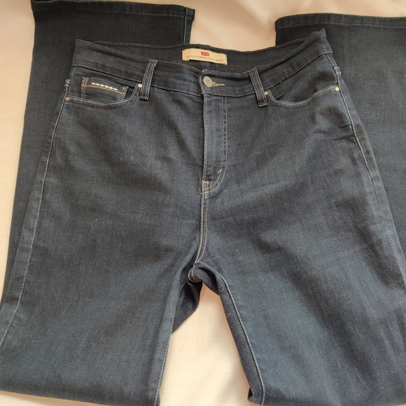 Levis 512 Bootcut Jeans Womens Blue Perfectly Slimming Comfort Flex 14M Denim - Picture 4 of 11